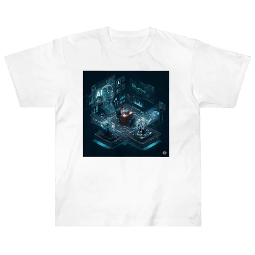 AIが導入されたオフィス Heavyweight T-Shirt