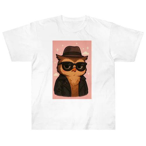 ちょいワルふくろうのムクれスタイル Heavyweight T-Shirt