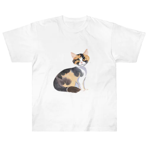三毛猫がすき ～ I love calico cats. ～ Heavyweight T-Shirt