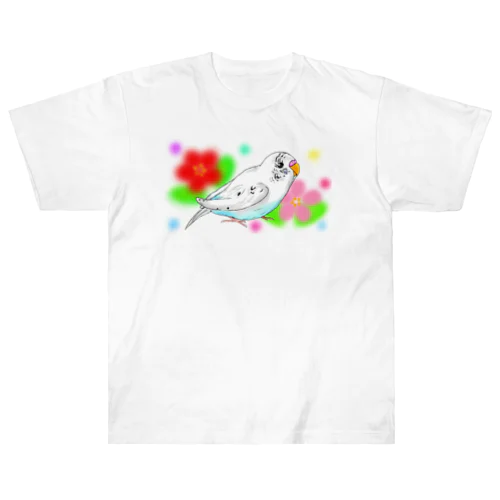 セキセイインコのピーコちゃんⅡ Heavyweight T-Shirt