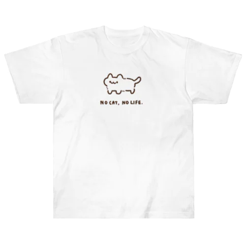 NO CAT, NO LIFE. Heavyweight T-Shirt