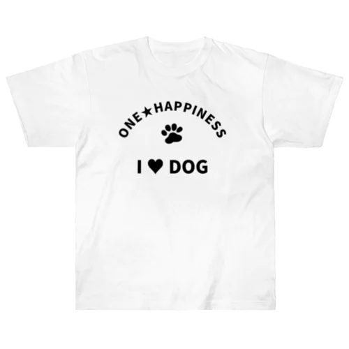 I LOVE DOG　ONEHAPPINESS ヘビーウェイトTシャツ