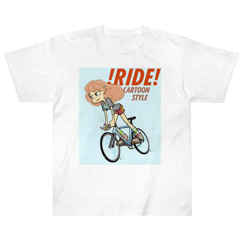 !RIDE! (CARTOON STYLE) ヘビーウェイトTシャツ