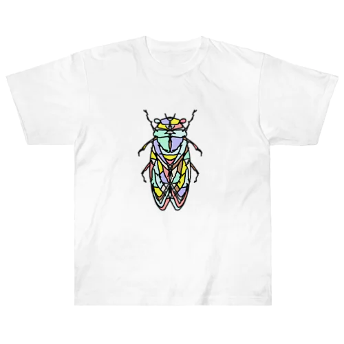 cicada(せみ)カラーバージョン(大)Full of vitality　(フル　オブ　バイタリティ) ヘビーウェイトTシャツ