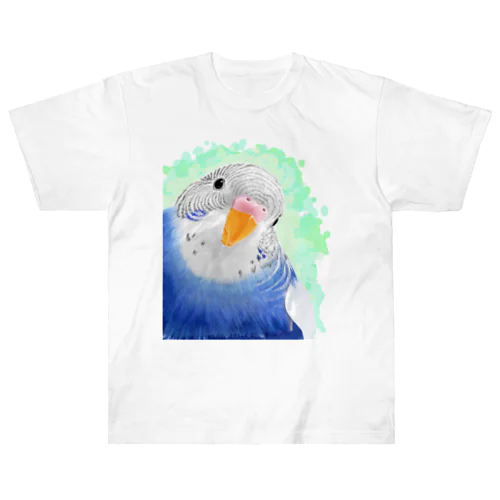 セキセイインコ　オパーリン大【まめるりはことり】 Heavyweight T-Shirt