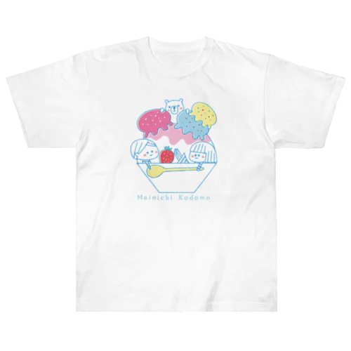 Mainichi kodomo summer and shaved ice Heavyweight T-Shirt