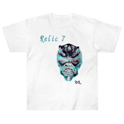 Relic 7　二角鬼スカル Heavyweight T-Shirt