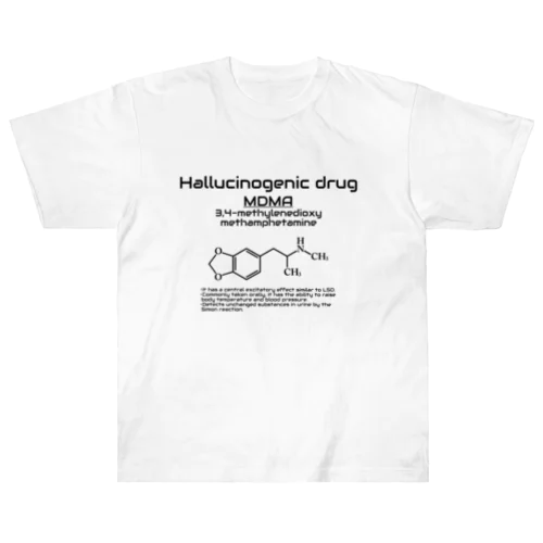 3,4‐メチレンジオキシメタンフェタミンMDMA(衛生学) Heavyweight T-Shirt