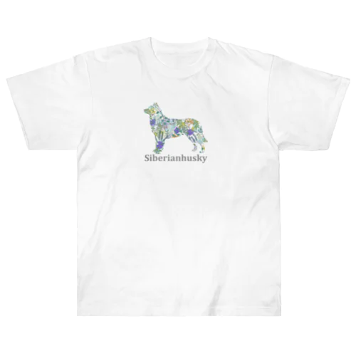 ボタニカル　ハスキー ヘビーウェイトTシャツ