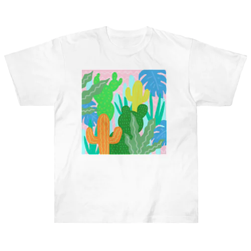 カラフルプランツ🌵🌿🍀 ヘビーウェイトTシャツ