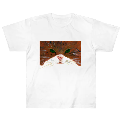 かおTシャツ＿猫ちゃん Heavyweight T-Shirt