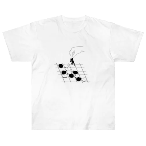 ねこのリバーシゲーム Heavyweight T-Shirt