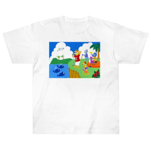 ねこねこバンドは、負けなーい！ Heavyweight T-Shirt