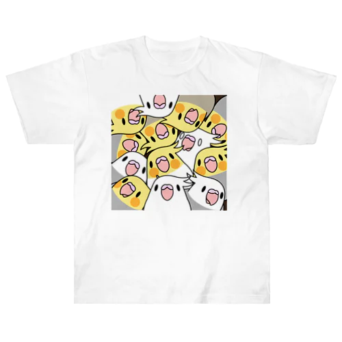 みっちりむっちり過密オカメインコさん【まめるりはことり】 Heavyweight T-Shirt