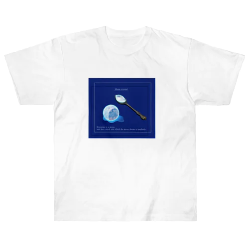 The moon on a rainy night ヘビーウェイトTシャツ