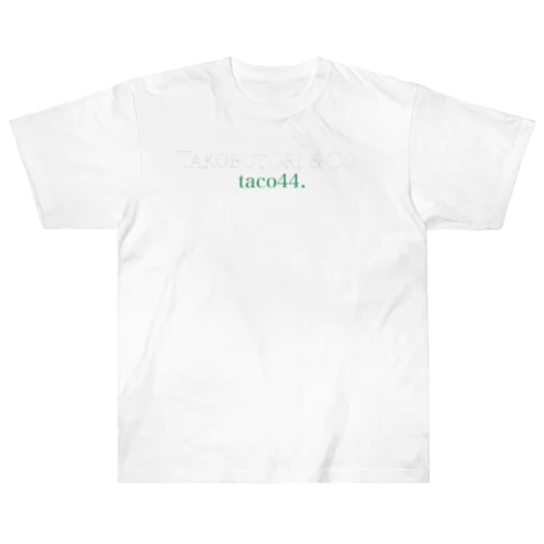 TACOBUTORI 白×緑　　黒用 Heavyweight T-Shirt