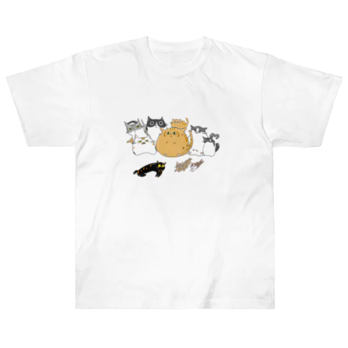 猫大集合 Heavyweight T-Shirt