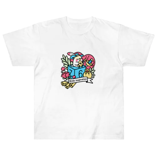 Chubby Bird オカメインコとマンドリン　Birdic Inspiration ヘビーウェイトTシャツ