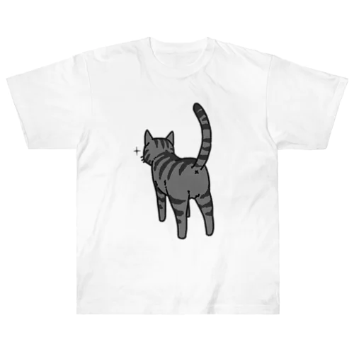 ねこけつ（サバトラ） ヘビーウェイトTシャツ