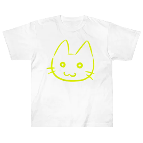 黄色猫 ヘビーウェイトTシャツ