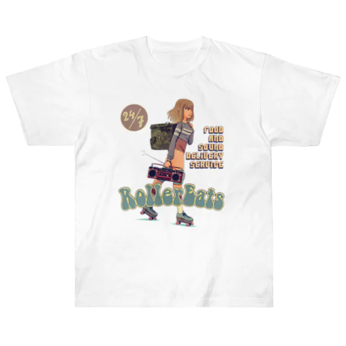 "ROLLER EATS" Heavyweight T-Shirt