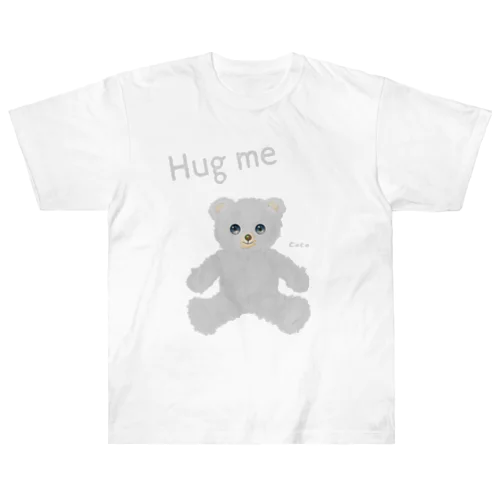 【Hug me】（白くま） ヘビーウェイトTシャツ