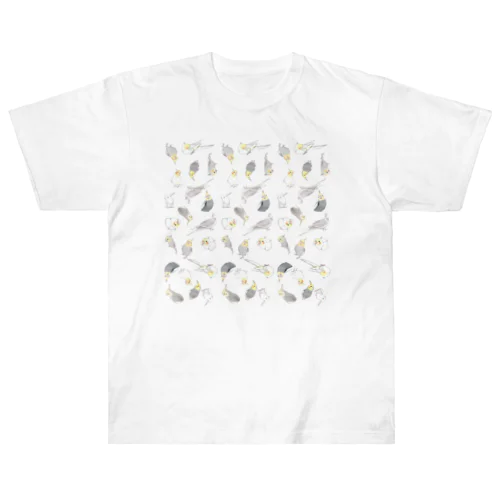 たっぷりオカメインコちゃん【まめるりはことり】 Heavyweight T-Shirt