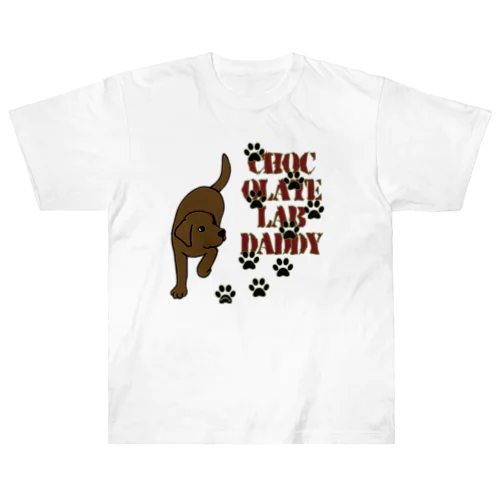 Chocolate Lab Daddy　チョコレートラブラドール ヘビーウェイトTシャツ