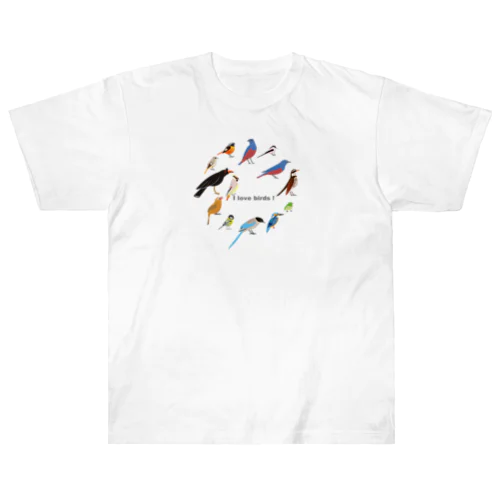 I love birds A  ヘビーウェイトTシャツ