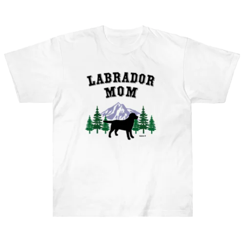 Labrador Mom ブラックラブラドール Heavyweight T-Shirt