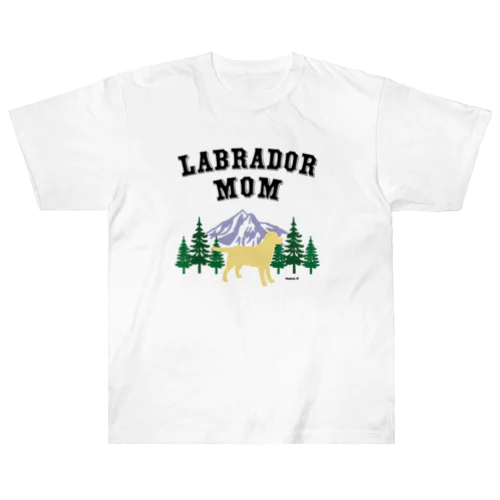 Labrador Mom （イエローラブラドール） ヘビーウェイトTシャツ