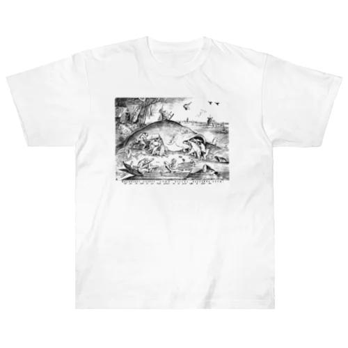  大きな魚は小さな魚を食う ヘビーウェイトTシャツ