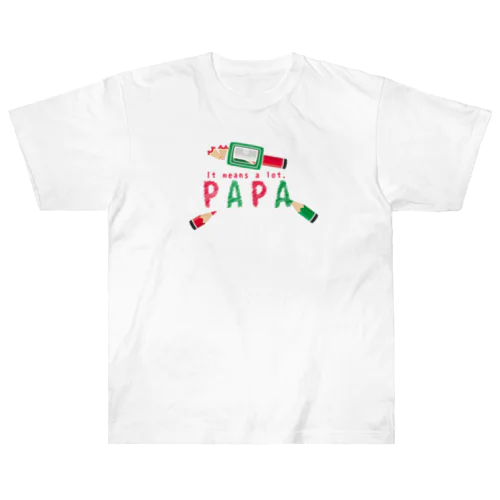 ちびた色鉛筆 PAPA*A ヘビーウェイトTシャツ