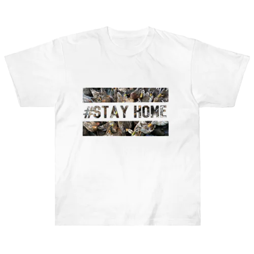 #stay home カモ柄 Heavyweight T-Shirt