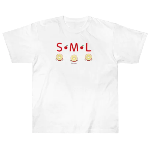 ML002 SMLTシャツのりんごすたぁ*輪切りのリンゴ Heavyweight T-Shirt