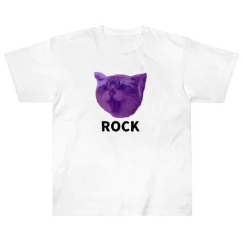 ロックなネコ ヘビーウェイトTシャツ