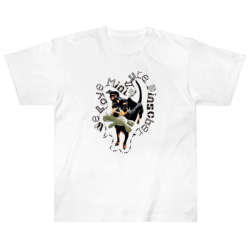 カラーバージョン・We Love Miniature Pinscher ヘビーウェイトTシャツ