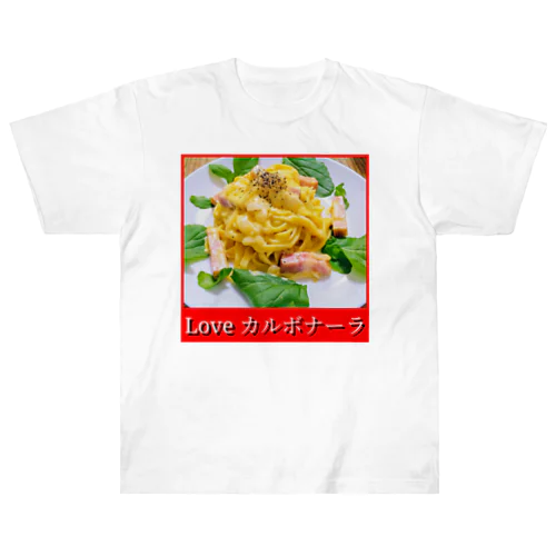 Love カルボナーラ Heavyweight T-Shirt