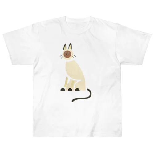 シャム猫 ヘビーウェイトTシャツ