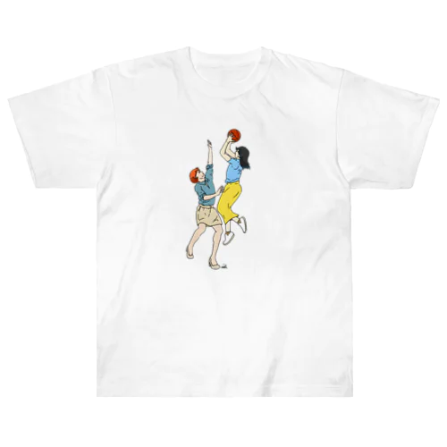 女子バスケ1on1 Heavyweight T-Shirt