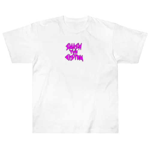 SMASH THE CIS-TEM ピンク ヘビーウェイトTシャツ