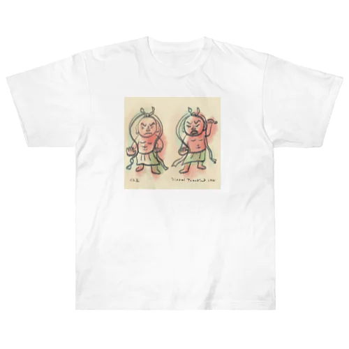 ゆる仏画「仁王」 ヘビーウェイトTシャツ