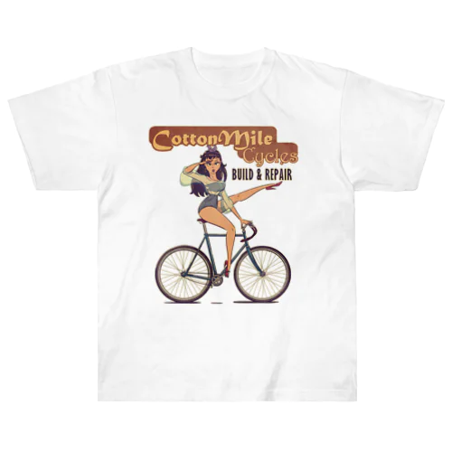 "Cotton Mile Cycles" ヘビーウェイトTシャツ