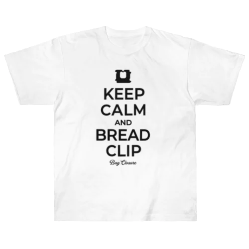 KEEP CALM AND BREAD CLIP [ブラック]  ヘビーウェイトTシャツ