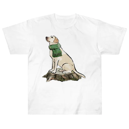 マフラー犬　ラブラドルレトリバー ヘビーウェイトTシャツ