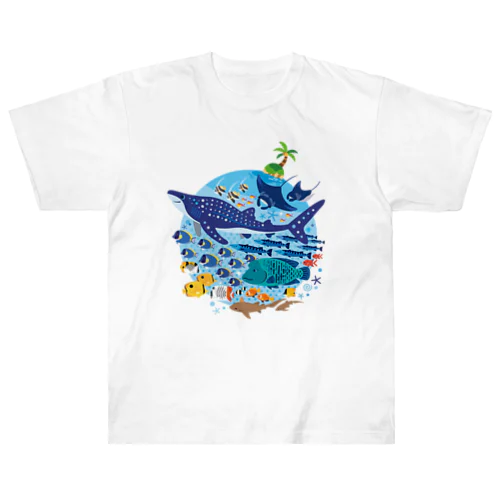 暖かい海の魚たち ヘビーウェイトTシャツ