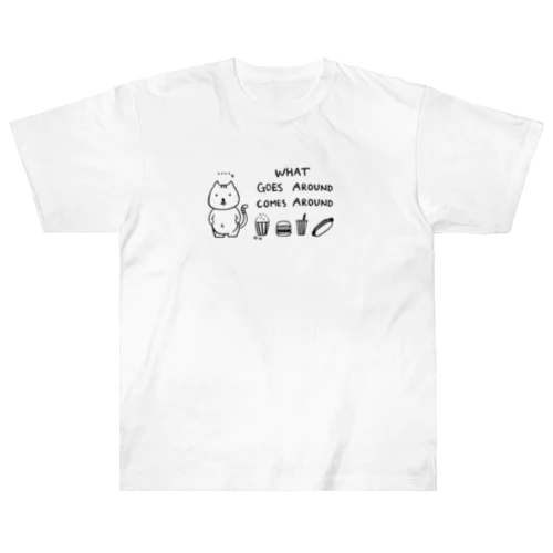 ぽっこりネコ Heavyweight T-Shirt