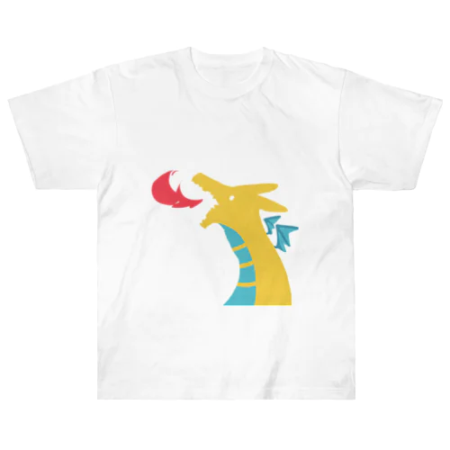 炎を出すドラゴン Heavyweight T-Shirt