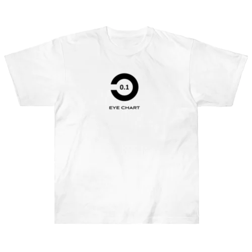 [☆両面] Visual Acuity Testing [ブラック] ヘビーウェイトTシャツ
