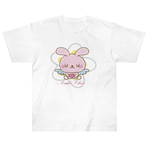 天使のうさぎハピバニちゃん Heavyweight T-Shirt